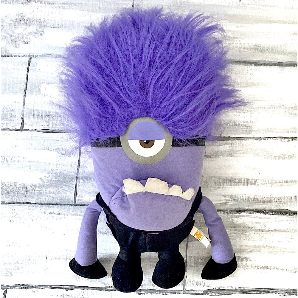 Despicable Me Evil Minion One Eye Purple Plush 18” Toy Factory Minions 2014